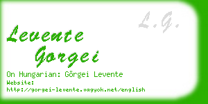 levente gorgei business card